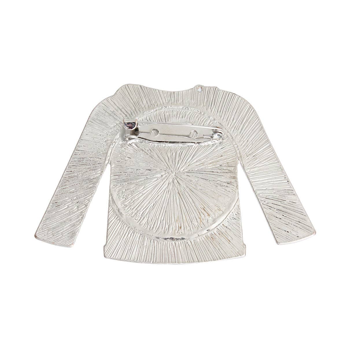 Blue White Sweater Sorority Pin: Blue and White