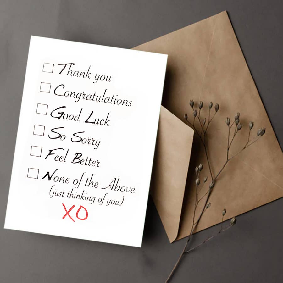 Checkboxes Greeting Card