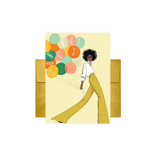 Congrats Balloons Greeting Card