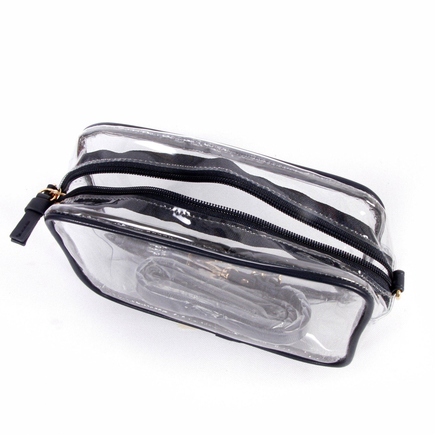 Bridget Clear Purse for HBCU in red, with printed purse strap