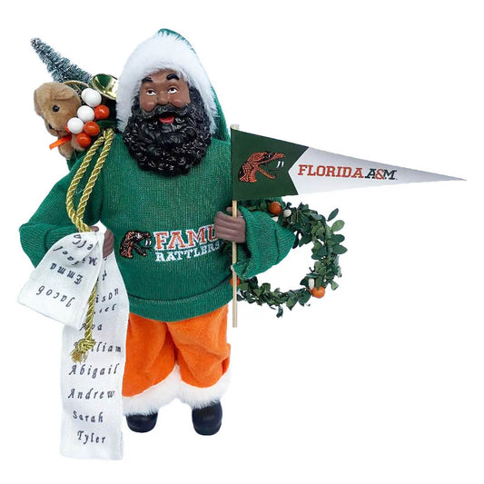 Florida A&M Santa with Flag