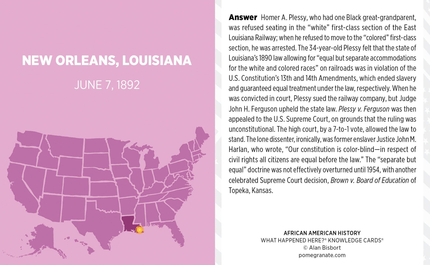 What Happened Here? African American History Knowledge Cards