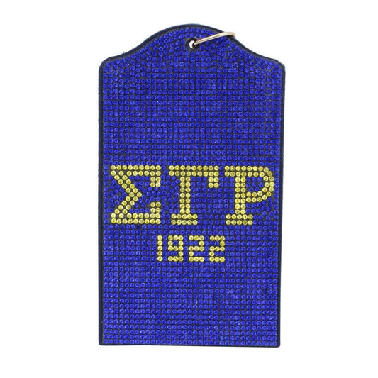 SGRHO Blue Sparkle Sorority Pride ID Badge Holder: Color: Gold and Blue