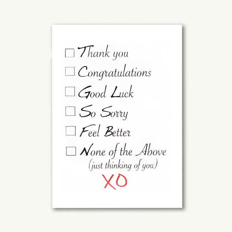 Checkboxes Greeting Card