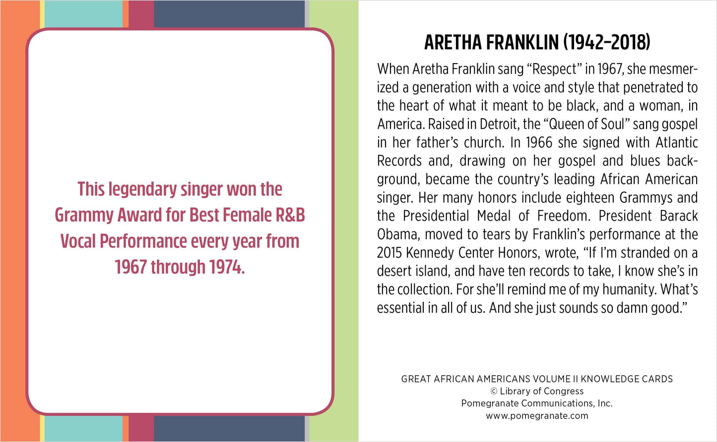 Great African Americans, Vol. II Knowledge Cards