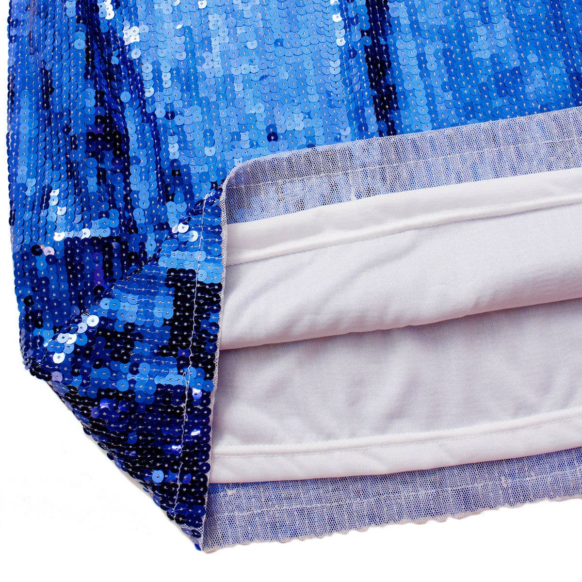 ZPB Sorority Blue and White Sequin Jersey Shirt: Blue and White