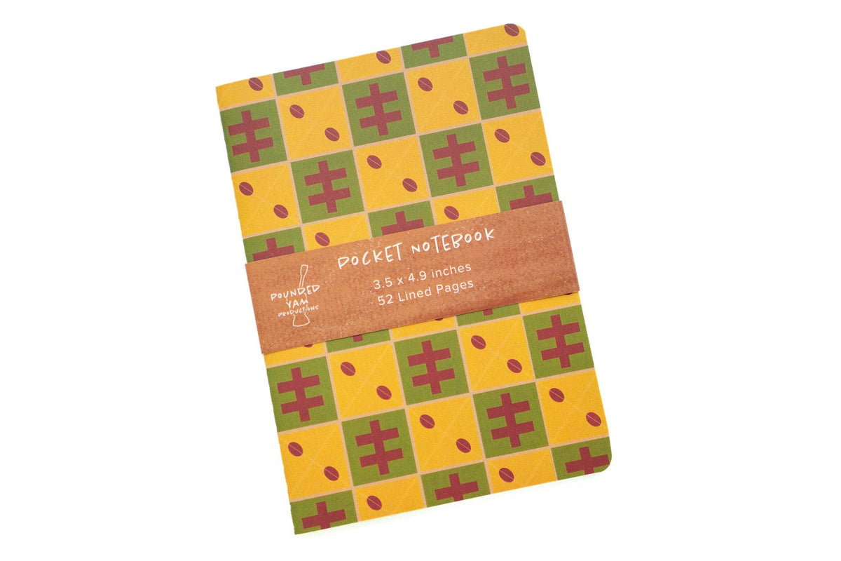 African Print Pocket Notebook - Cowries (Ankara)
