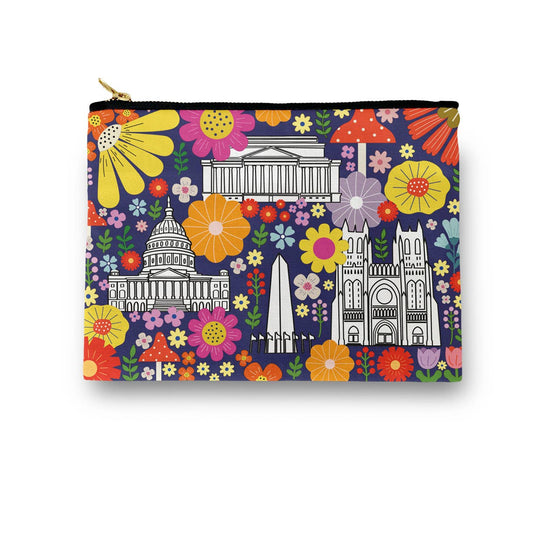 Washington DC Power - Flowers Amenity / Cosmetic Bag 