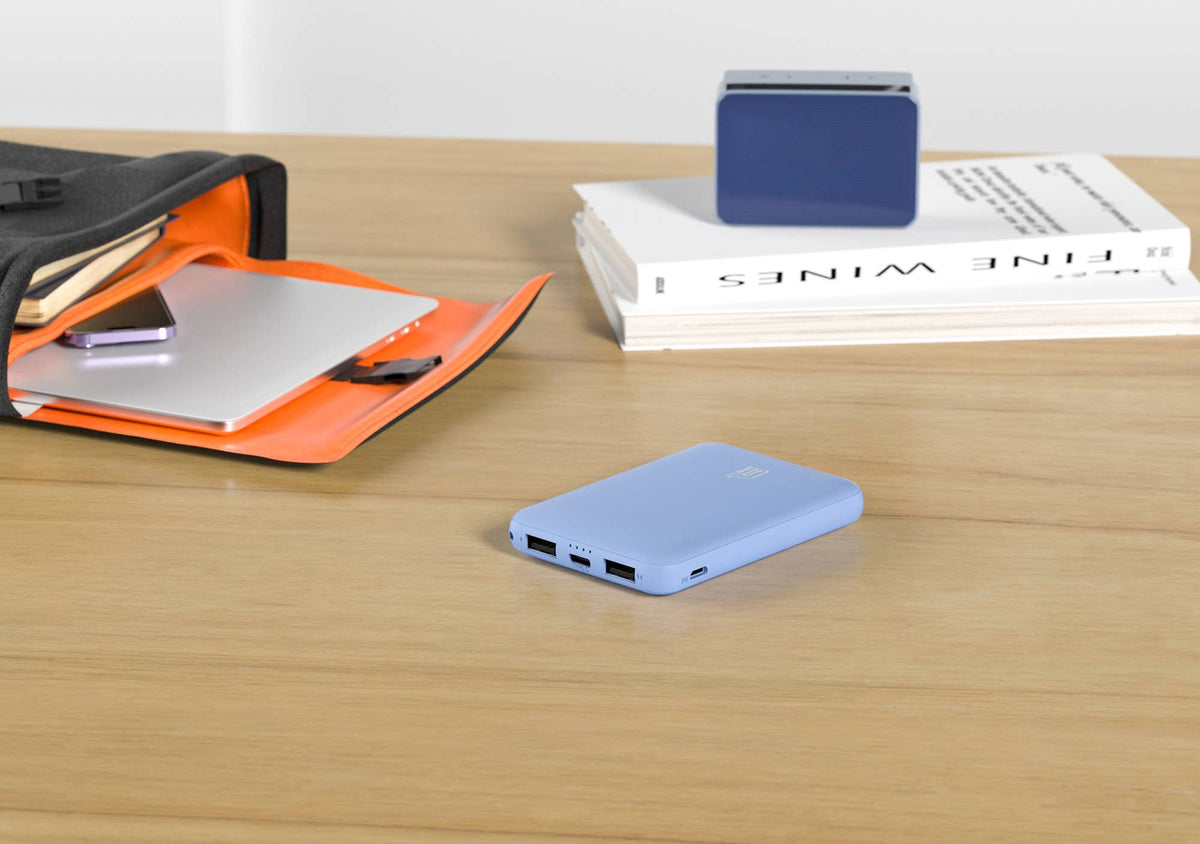LAX 6600mAh Power Bank – Fast, Reliable, and Travel-Ready: Light Blue