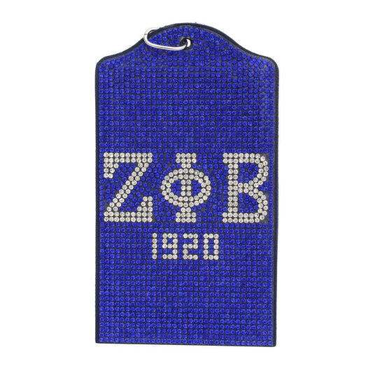 ZPB Blue Sparkling Sorority Pride ID Badge Holder: Color: Blue and White