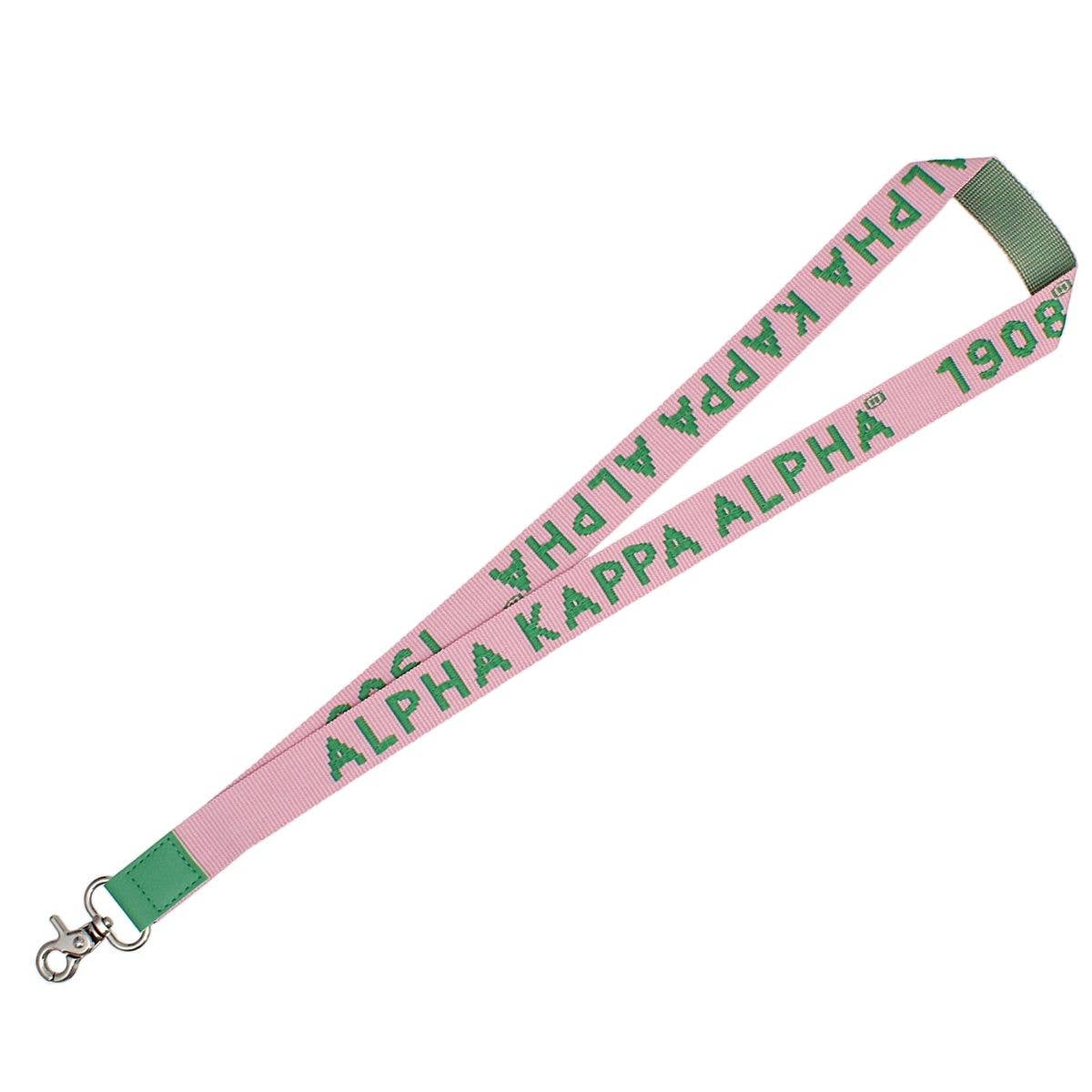 AKA Pink Canvas Lanyard ID Badge Clip Women: Color: Pink
