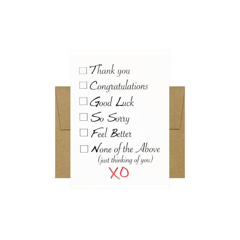 Checkboxes Greeting Card