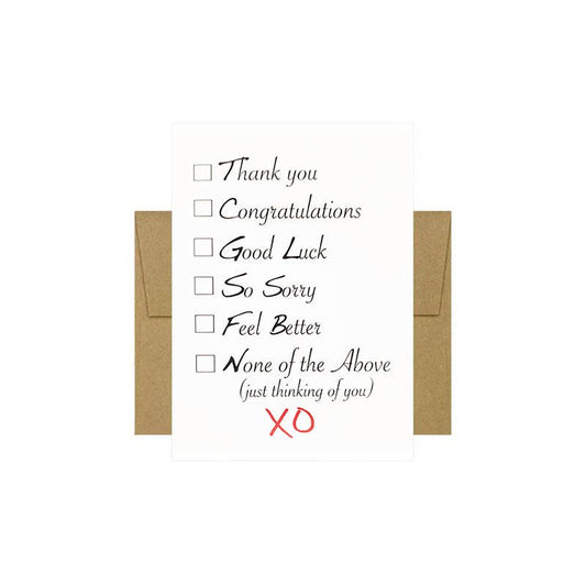Checkboxes Greeting Card