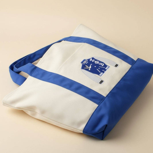 ZPB Sorority Large Canvas Tote Bag Reusable Merch: Color: Blue