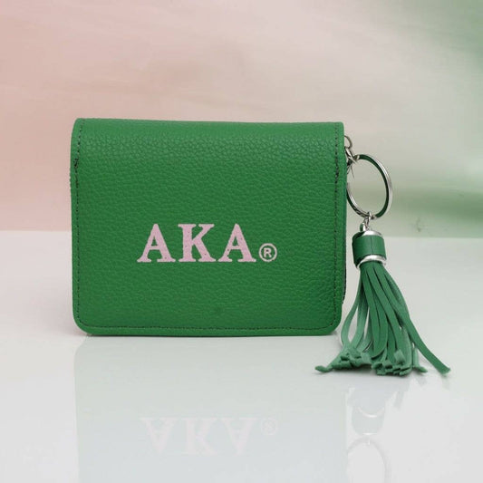 AKA Green Tassel Keychain Zipper Wallet Updated: Color: Green