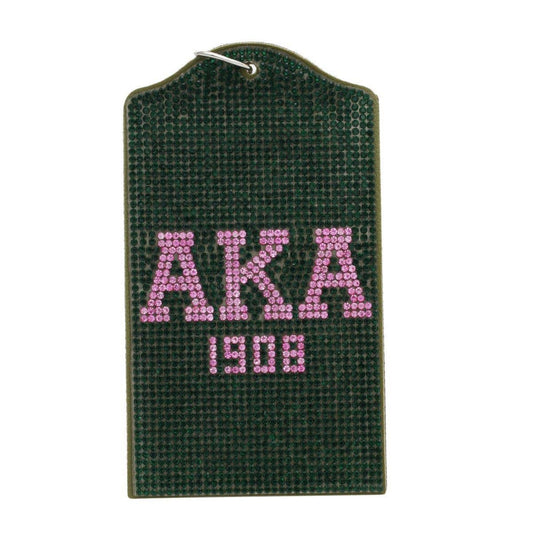 AKA Green Sparkle Sorority Pride ID Badge Holder: Color: Green