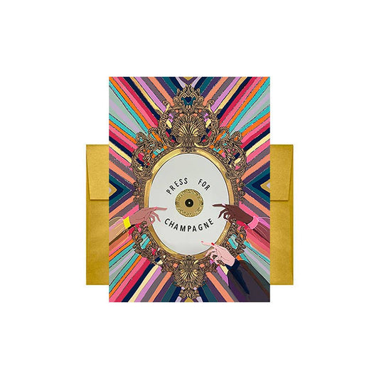 Press For Champagne Greeting Card